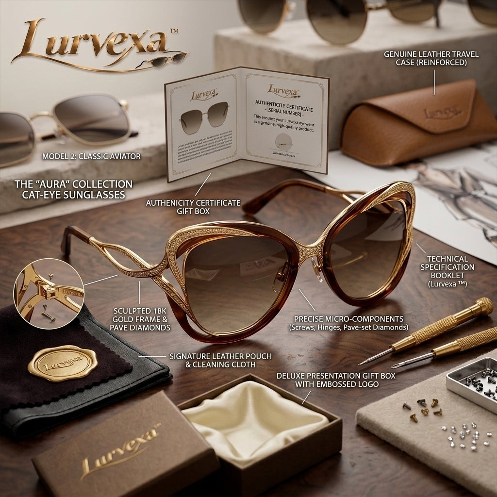 Lurvexa™ Butterfly Sunglasses – Luxury Crystal-Embellished Gold &amp; Amber Oversized Eyewear for Women