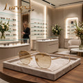 Lurvexa™ Aurelia Luxury Gold Metal Sunglasses – Warm Amber Gradient Lenses