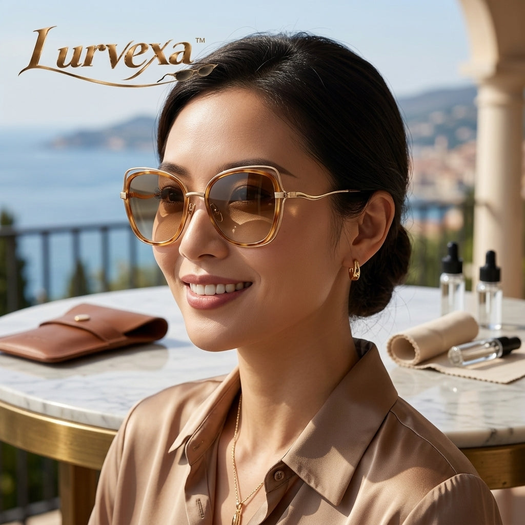 Lurvexa™ Oversized Butterfly Sunglasses for Women – Luxury Cut-Out Metal &amp; Tortoise Frame, UV400 Gradient Lenses