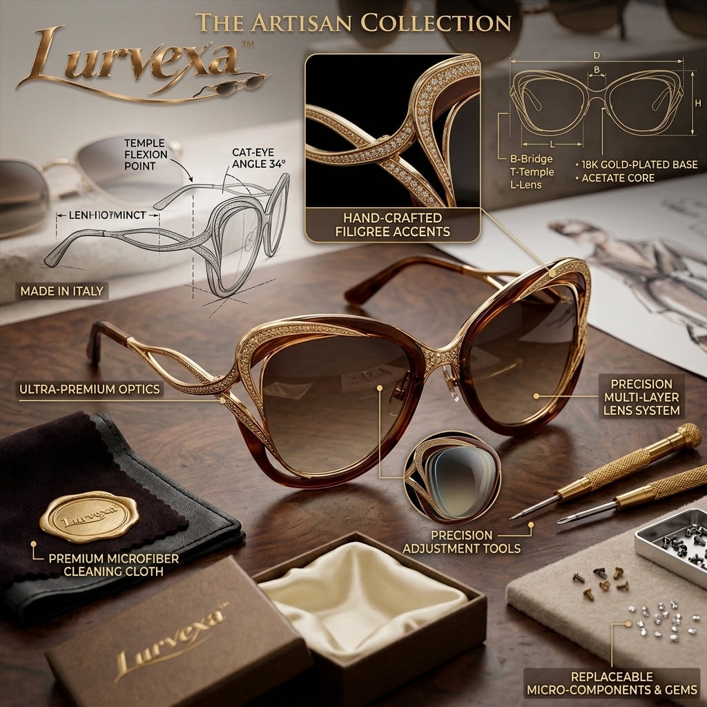 Lurvexa™ Butterfly Sunglasses – Luxury Crystal-Embellished Gold &amp; Amber Oversized Eyewear for Women