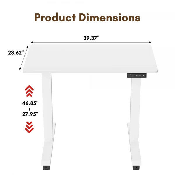 Electric Standing Desk - Homall 40" Adjustable Height - Image 2