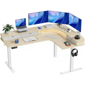 CHITOOMA L-Shaped Standing Desk - Ergonomic Workspace