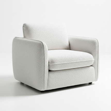 Lurvexa Modern Boucle Accent Chair | Cozy Textured Armchair for Living Room